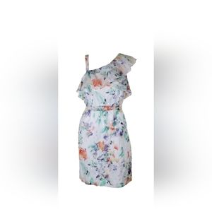 Beautiful Floral Calvin Klein Shoulder Dress